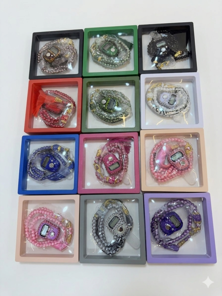 بكج خاتم مع مسبحه مربع اكلاريك توزيعة عمرة