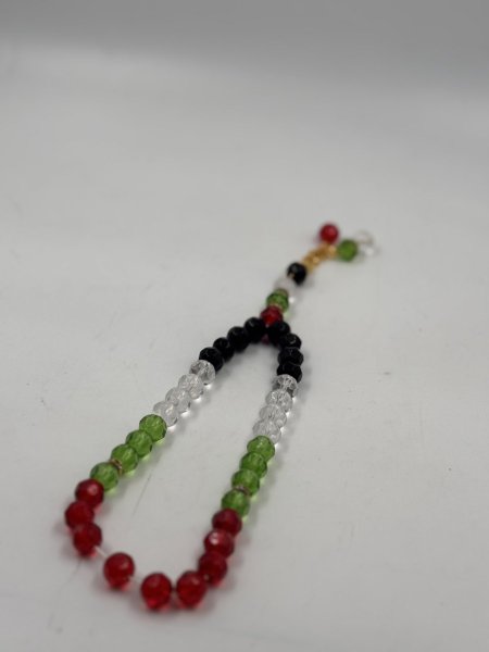 مسبحة كرستال علم فلسطين رجالي صغير