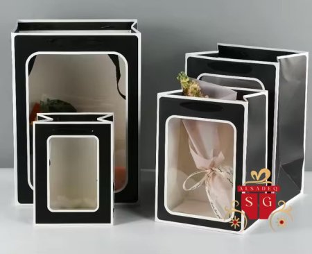 اكياس وجه شفاف مع ايد قماش