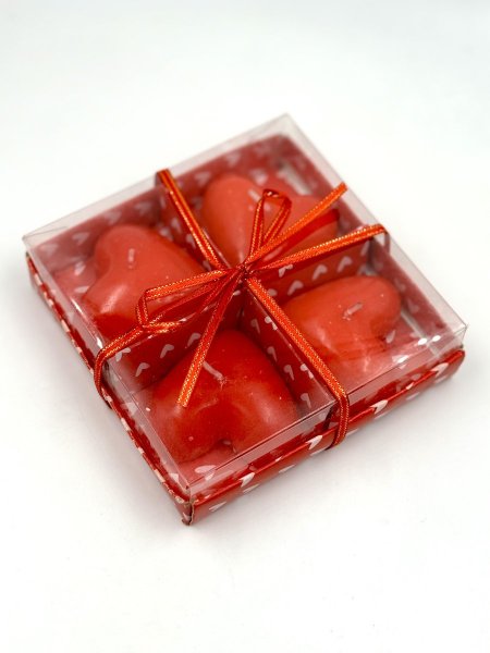 شمع قلب عدد 4شمعات