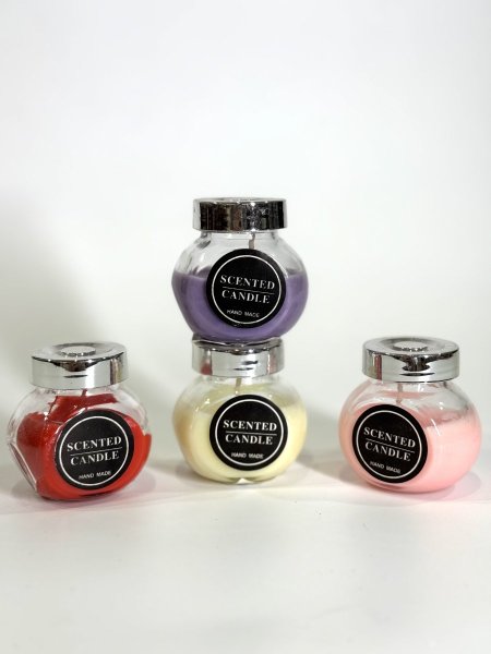 شمع زجاج مصبوب معطر الوان