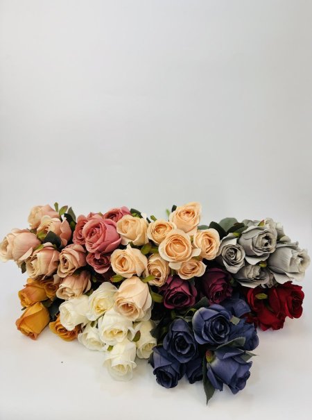 ورد جوري مسكر ثقيل طويل ضمة 9 حبات كبيرة مميزة