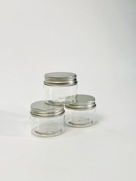 علب كريمات شفافة فارغة احجام